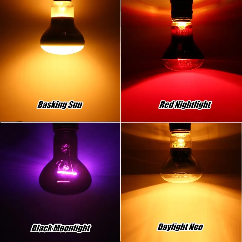 

Smuxi 25W 50W 75W 100W E27 Pet Heating Lamp Day Night Amphibian Bird Snake Basking Sun Lamp Heat Reptile Light Bulb AC220-240V