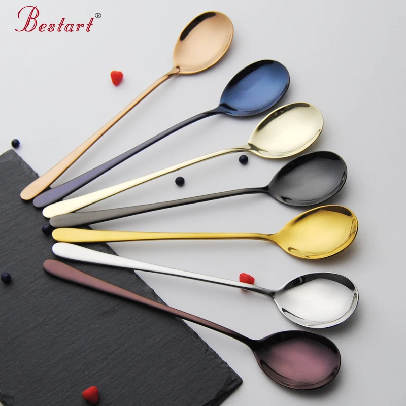 7 шт. десертные ложки для мороженого 8 дюймов|coffee tea spoon|dessert spoondessert spoon set |