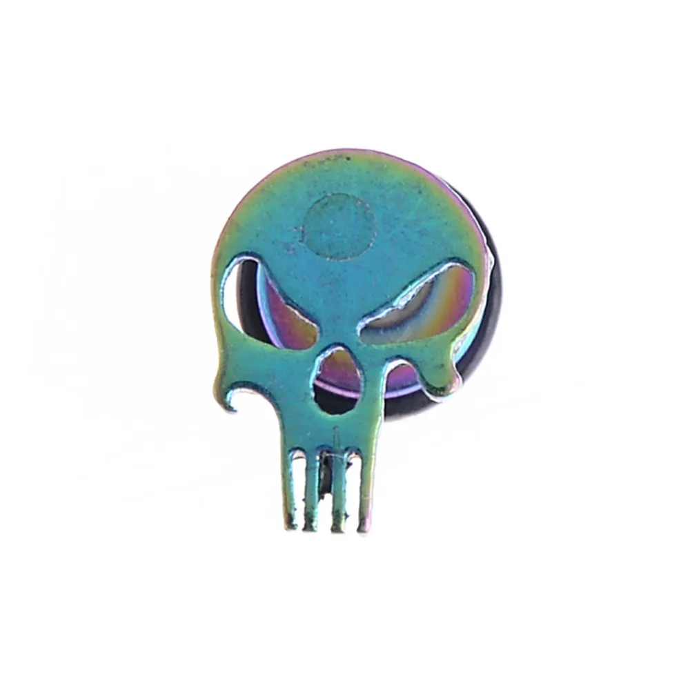 2 шт. Готический Панк Серебряный черный Супермен звезда из нержавеющей стали