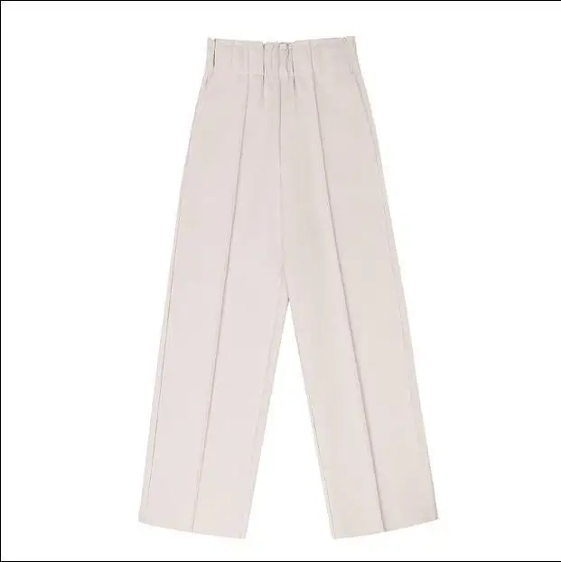 Office Lady Ankle-Length Wool Wide Leg Pants Women Flat High Woolen Autumn Winter Trousers Solid Loose Palazzo | Женская одежда