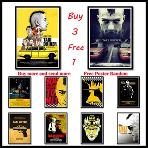 Классический фильм таксист Роберт Де Ниро декоративная живопись белый плакат из крафт-бумаги стены stickerFrameless