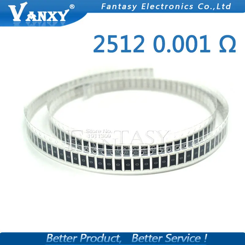 50 шт. резистор 2512 SMD 1% сплав 0 001r 001 Ом 1mR R001 2 Вт|smd resistor|2512 smd resistorsmd resistor |