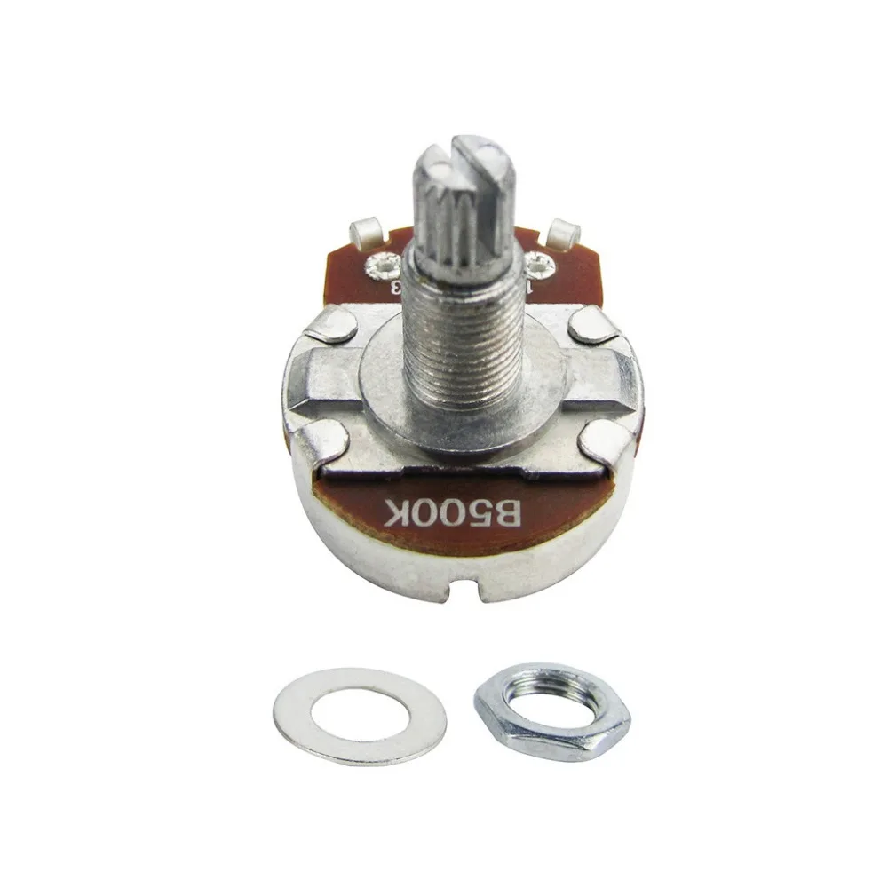 

NEW 20pcs Electric Bass Guitar Pots Potentiometers A250K B250K A500K B500K Optional Long Split Shaft Full Size