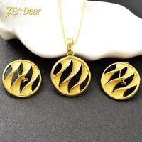 zea dear jewelry ethnic jewelry sets for women earrings necklace pendant dubai fashion round jewelry for party jewelry findings