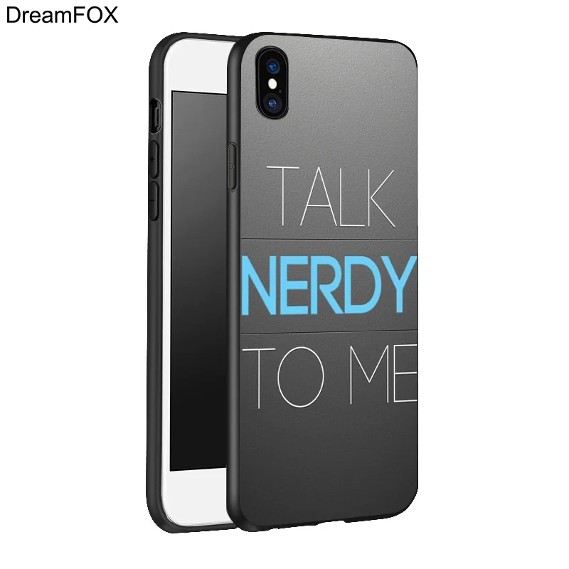 DREAMFOX K221 talk nerdy to me черный мягкий силиконовый чехол из ТПУ для Apple iPhone 11 Pro XR XS Max X 8 7 6