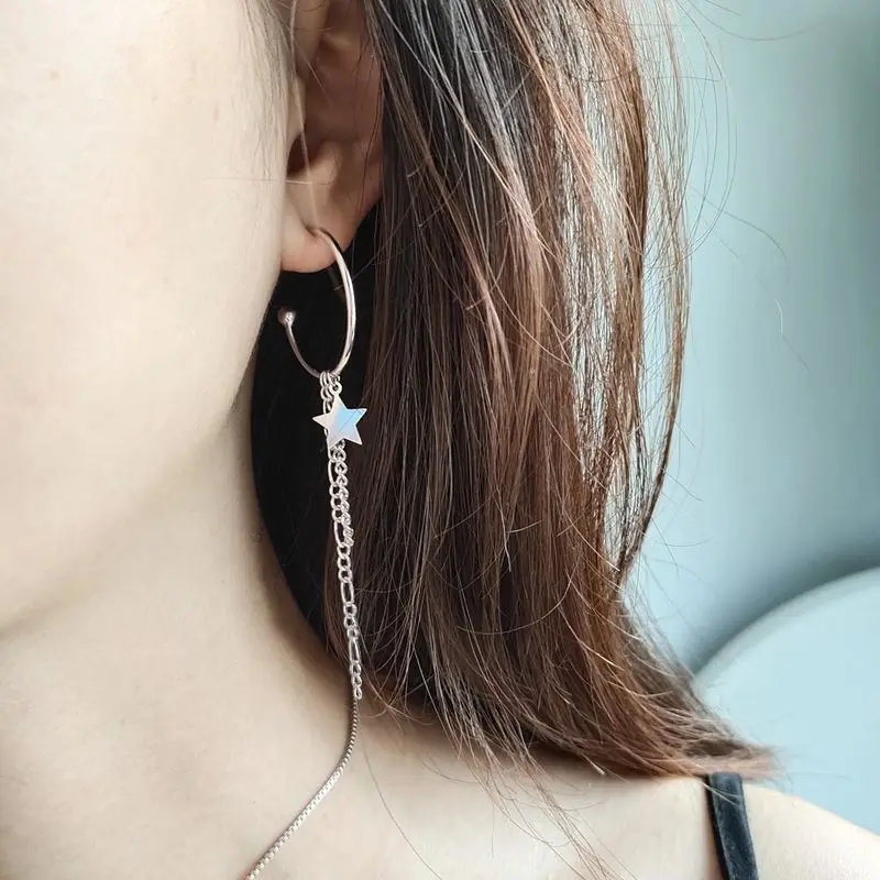 

Женские длинные серьги-гвоздики из серебра 925 пробы