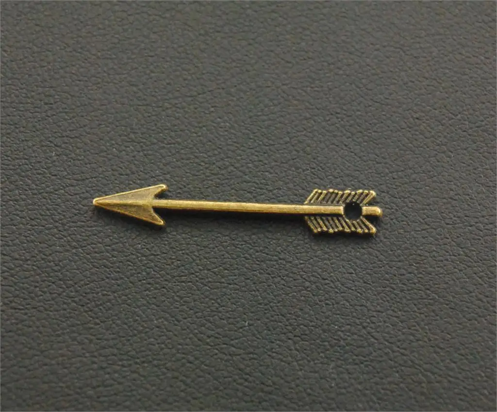 20 шт. серебристого цвета и бронзового металла мини-бантик стрела амулеты