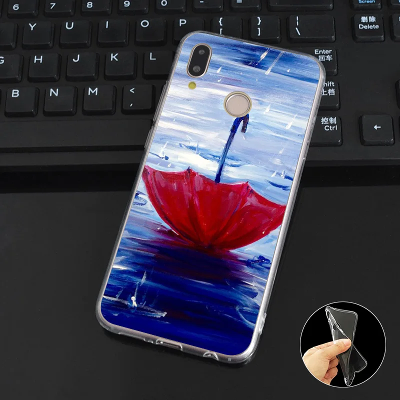 L232 Романтический зонтик девушка Мягкий ТПУ силиконовый чехол для Huawei P8 P9 P10 P20 P30