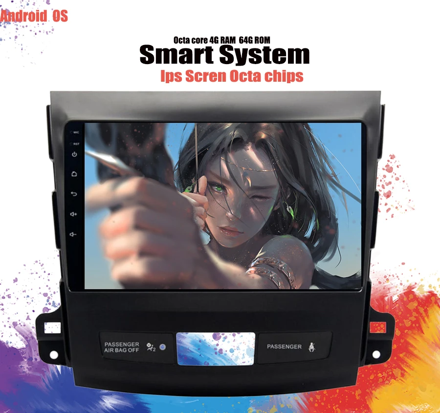 9 "IPS экран DSP Android 10 0 6G RAM Автомобильный DVD плеер для Mitsubishi Outlander GPS стерео радио