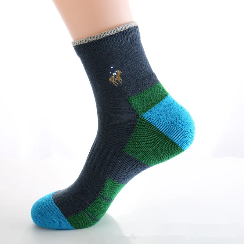PIER POLO, Брендовые мужские деловые носки, хлопковые носки с вышивкой, Calcetines Hombre, модные повседневные носки, 5 пара/лот