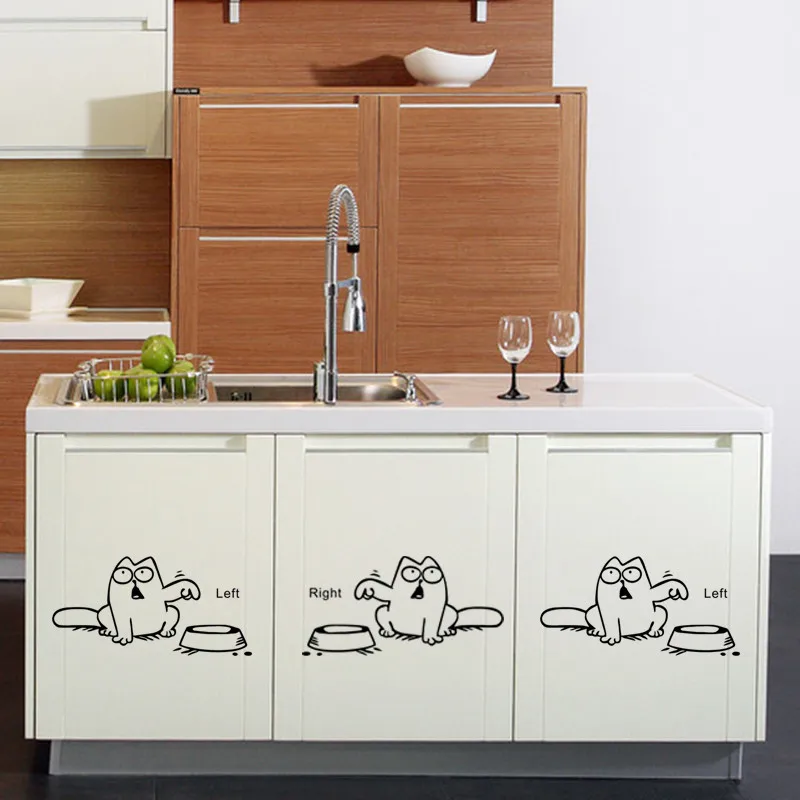 Забавный мультяшный Кот виниловые наклейки на окно автомобиля акселератор стену