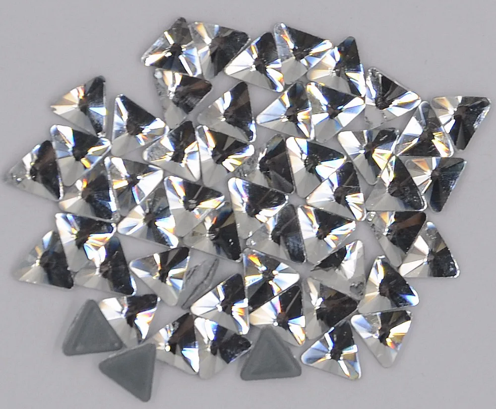AAAA+ Best Quality 5mm Triangular Crystal Clear DMC Hot Fix Rhinestone More Shiny Super Bright Hotfix Iron On Stones. | Дом и сад