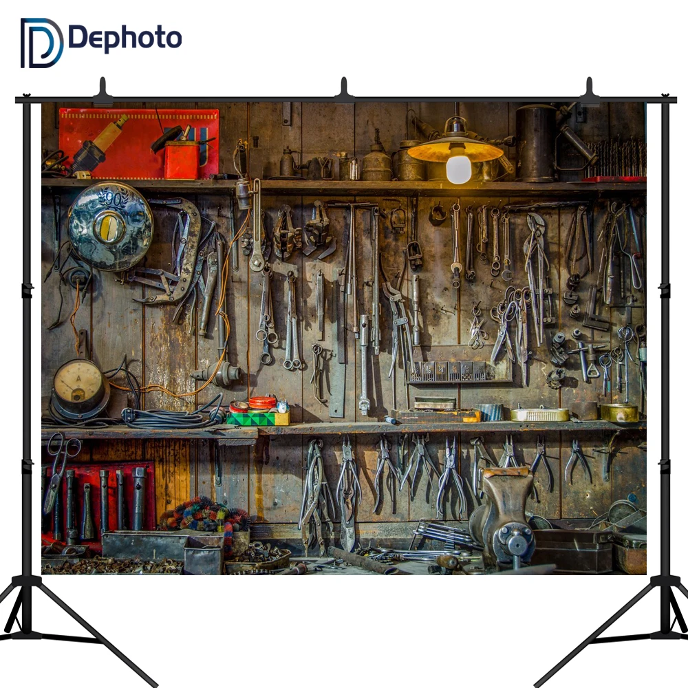 Фотофоны для фотостудии с держателем инструментов ремонта автомобиля|Фон