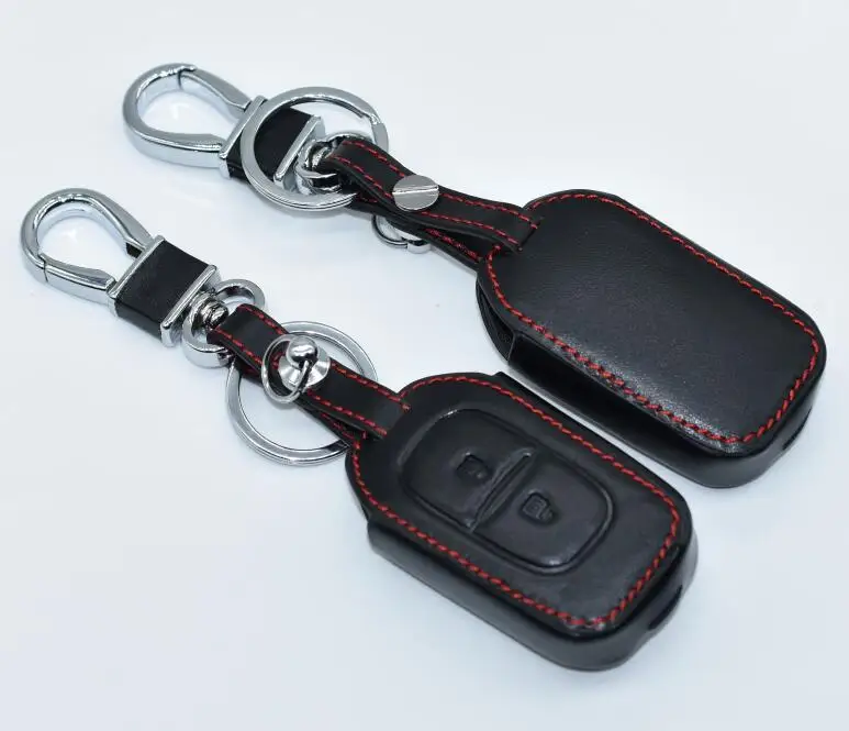 Автомобильные аксессуары кожаный чехол для ключей для Renault kwid Symbol Trafic для DACIA sandero Logan Duster 2 кнопки дистанционного ключа