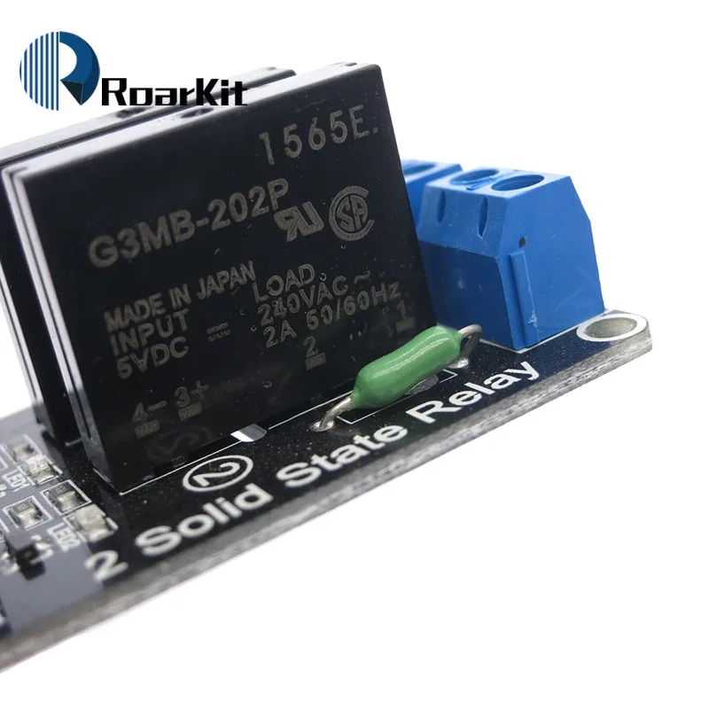 2 канальный релейный модуль постоянного тока 5 В твердотельный высокоуровневый SSR