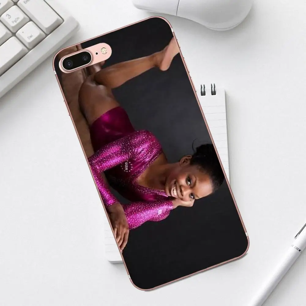 Любовь гимнастика баланс луч ТПУ узор Розовый для iPhone 4 4S 5 5C SE 6 6S 7 8 Plus X XS Max XR Galaxy A3