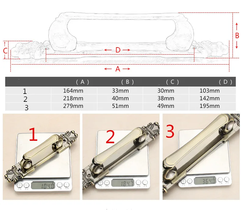 1 шт. Античная латунная деревянная дверная ручка раскладная Установка античная