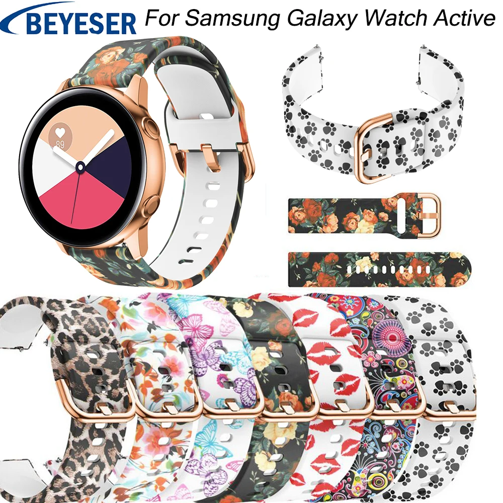 Для galaxy watch Active 20 мм силиконовый ремешок для часов gear S2 спортивные сменные полосы для samsung galaxy watch 42 мм ремешок