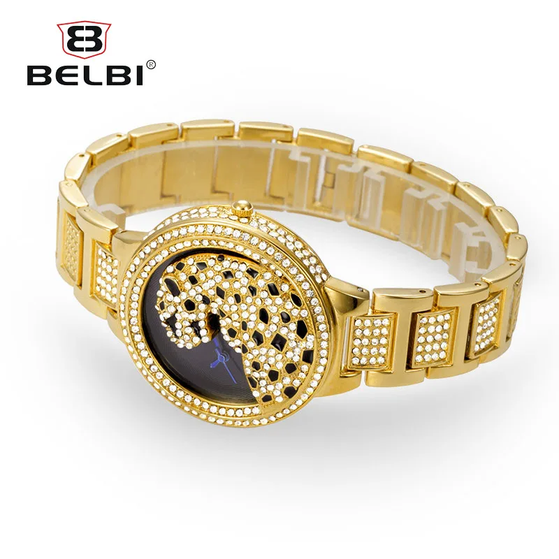 Роскошные Брендовые женские наручные часы AAA BELBI модные кварцевые с леопардовым