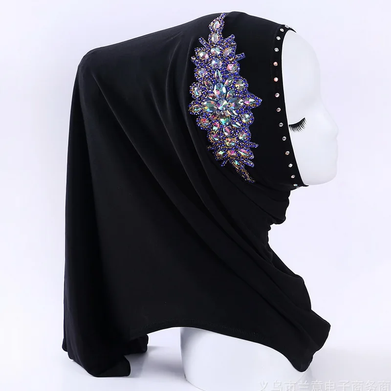 Exquisite Woman hijab Rhinestone Metal Decoration Popular Shawls Scarf Headband Casual Muslim Hijab Turban Free Shipping | Тематическая
