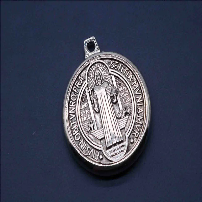 St. Benedict держатель промоакция цинковый сплав религиозная подвеска с Иисусом