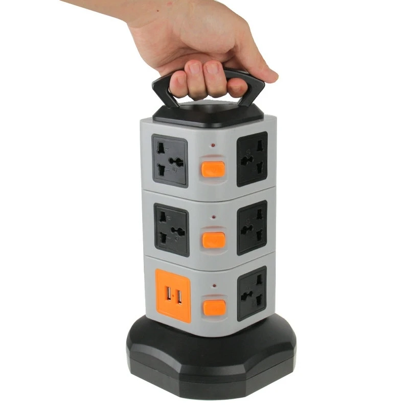 HAWEEL 3 слоя с 11 US/EU/AU/UK универсальными розетками и 2 портами 2.1A USB умные розетки зарядное устройство защита от перегрузки US EU