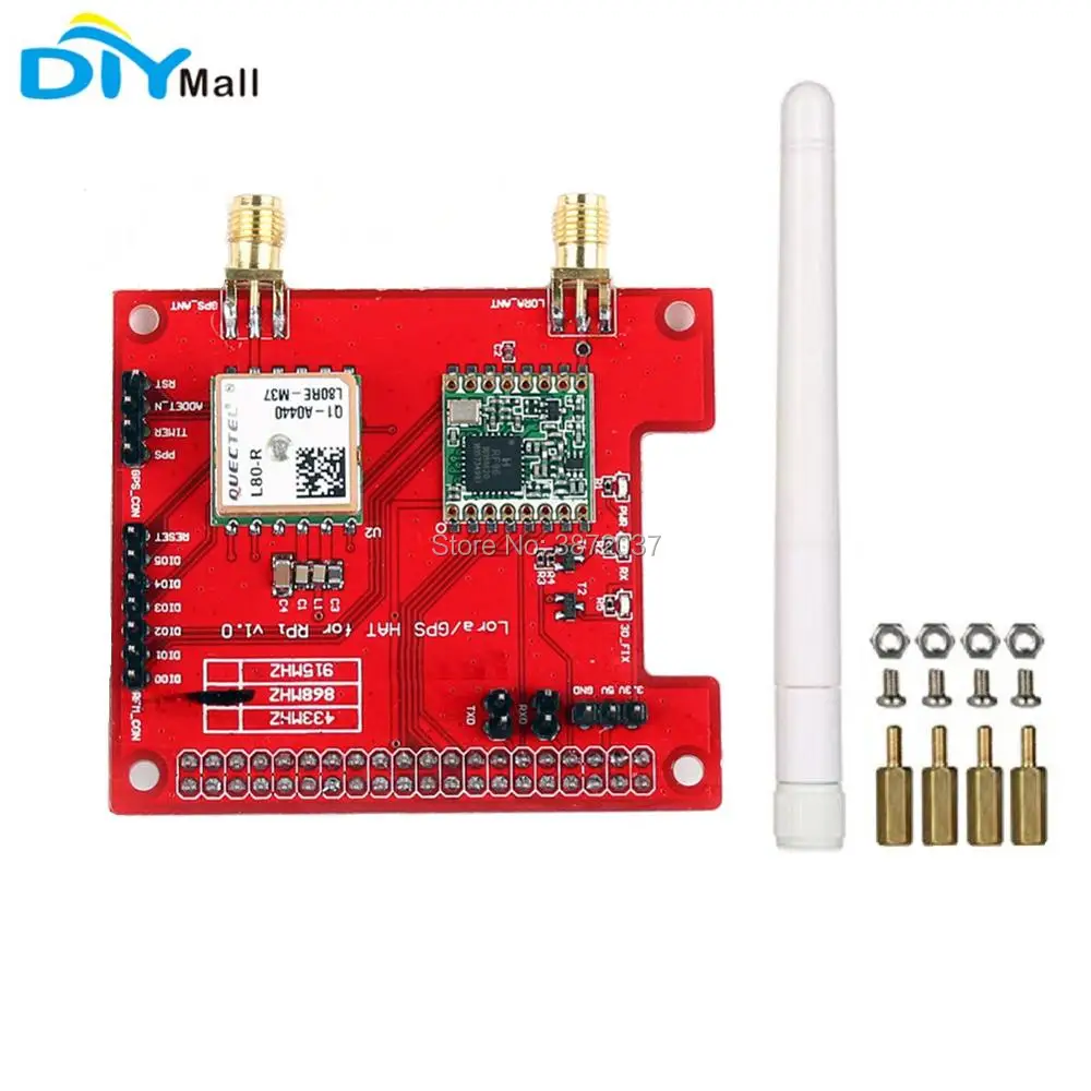 Плата расширения DIYmall для Raspberry Pi LoRaWan 868 МГц 915 433 дальнего действия беспроводная