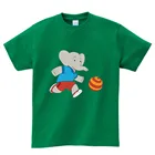 Футболка С Рисунком Слона детские летние футболки, детские рубашки с аниме одежда с забавным принтом для мальчиков и девочек 2-13 лет, Camiseta