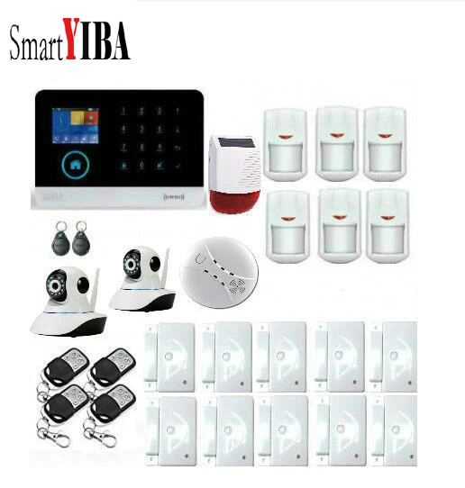 

WIFI GSM GPRS English German Switchable RFID card Wireless Home Security Arm Disarm Alarm system APP Remote Control