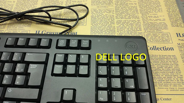 Французская Проводная USB клавиатура для ПК ноутбука эргономичная черная Dell