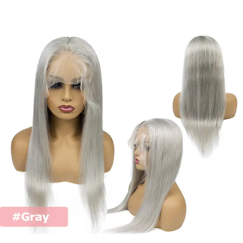 Омбре полный парик шнурка бразильские Remy прямые человеческие волосы Косплей 613