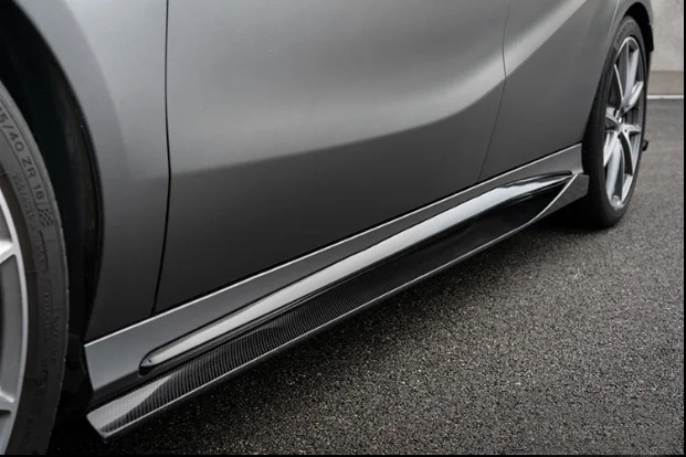 CLA карбоновые боковые юбки для автомобиля Комплект кузова фартук для Benz A Class W176 A45 CLA Class W117 C117 cl45 AMG 2013