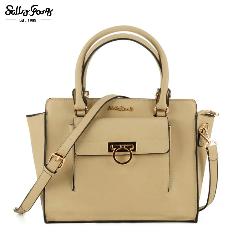 Международный Бренд Платье Твердые Женщин Сумки Лоскутное Металлическое Кольцо