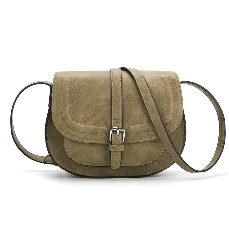 ARMY GREEN AFKOMST модная сумка через плечо и маленькая сумка кошелек для женщин Винтажная седельная сумка и сумка на плечо высокое качество CT20154 - Цвет: ARMY GREEN