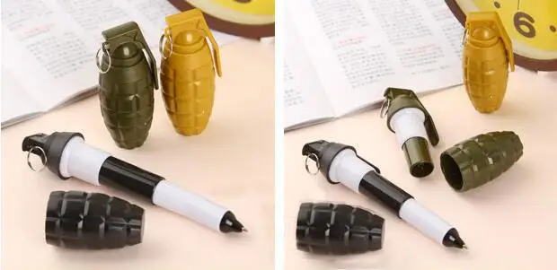 

20pcs / lot Emulational Grenades Shaped Ballpoint Pen for Boys as Toy Gift Pen
