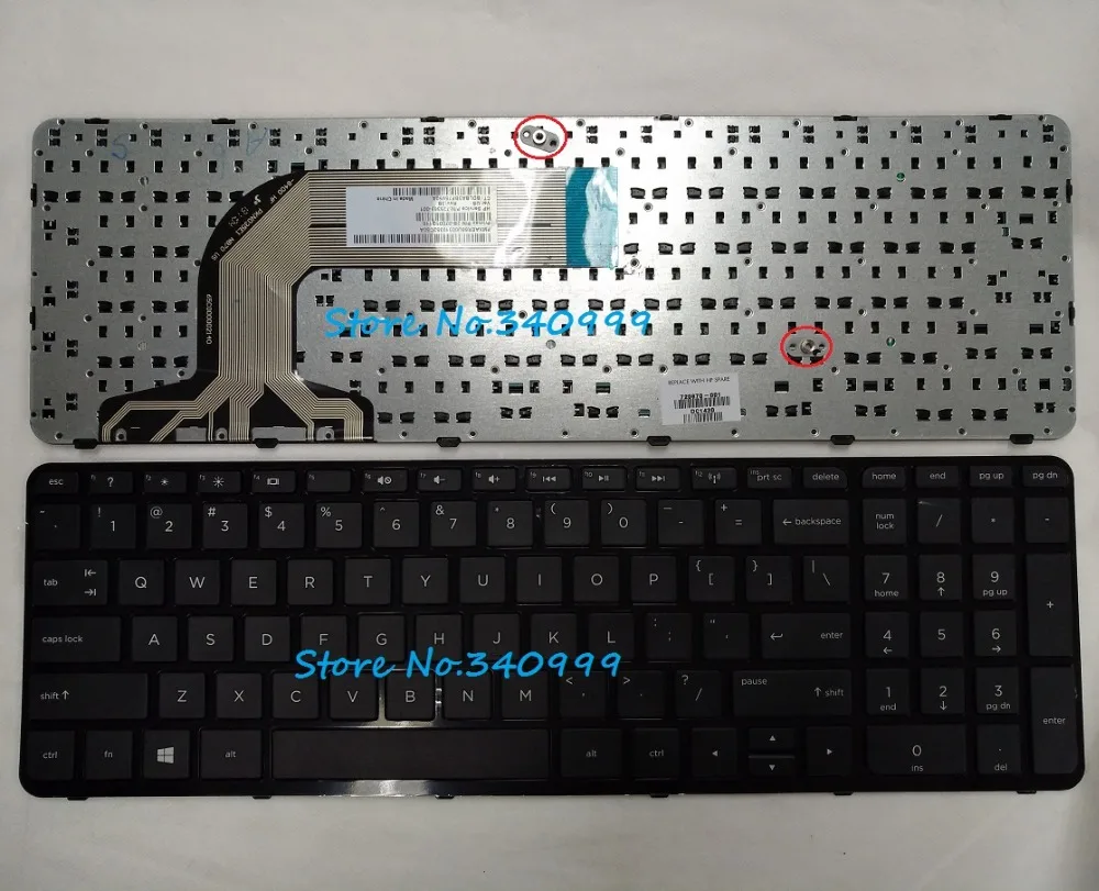 

Бесплатная доставка, новая клавиатура для HP Pavilion 17-e000 17-e 17-e072nr 17-e073nr 17-e074nr, США, черная рамка 720670-001 725365-001