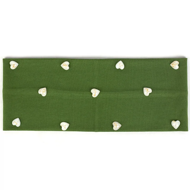 Army Green Geebro Женская повязка на голову из хлопка, Золотая фольга, модная женская повязка на голову, эластичная повязка на голову, обертывание s, аксессуары, плоская повязка на голову для йоги DZ775 - Цвет: Army Green