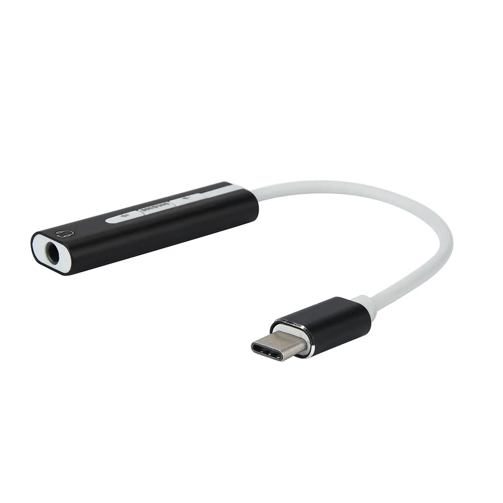 Звуковая карта USB C Type 7 1 Внешний конвертер адаптер с 3 5 мм Aux Стерео для Mac l1102