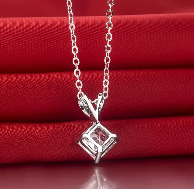 Цепочка с подвеской в виде принцессы ожерелье из серебра 925 пробы искусственными