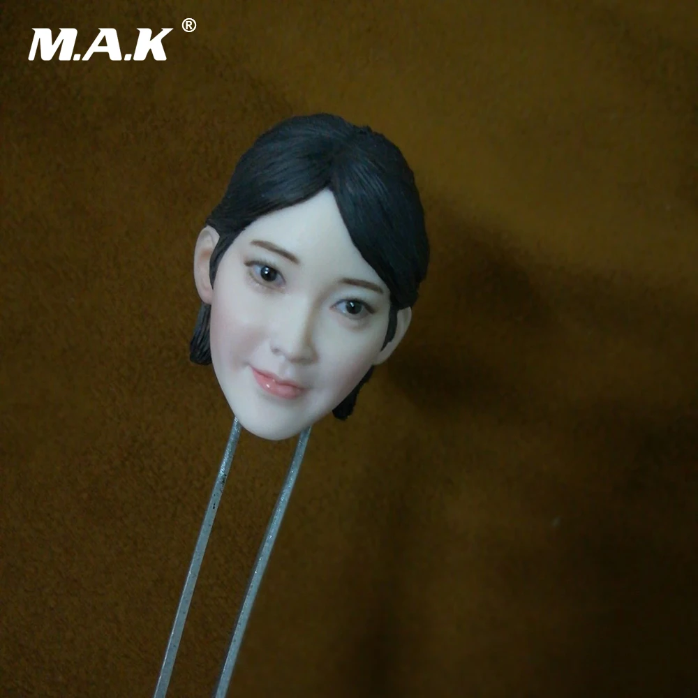 

1/6 Scale Female Air Hostess Hard Hairstyle Beauty Head Sculpt Smile Face Ver. for 12'' Pale Action Figure Body