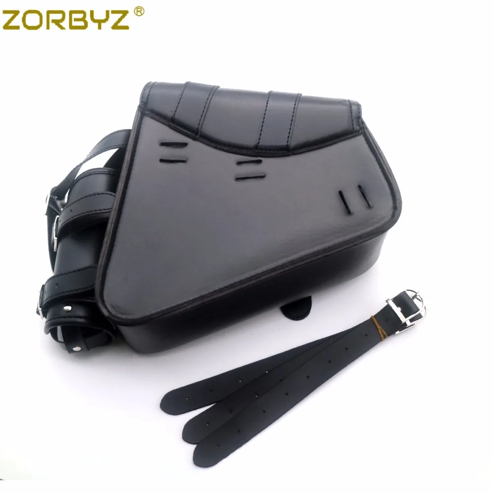 Черная мотоциклетная сумка ZORBYZ из искусственной кожи седло Боковая Сумка с