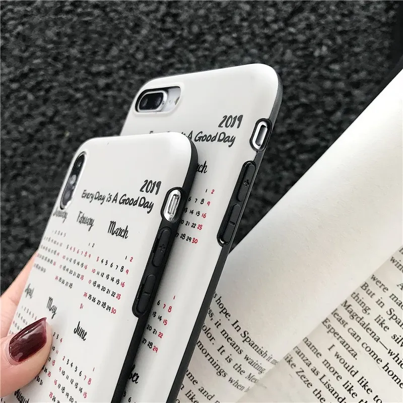 Funny New Year Gift Soft Silicon Case for Iphone Xs Max Xr Matte Letter Print 6s 7 8plus X Tpu Shell Back Cover |