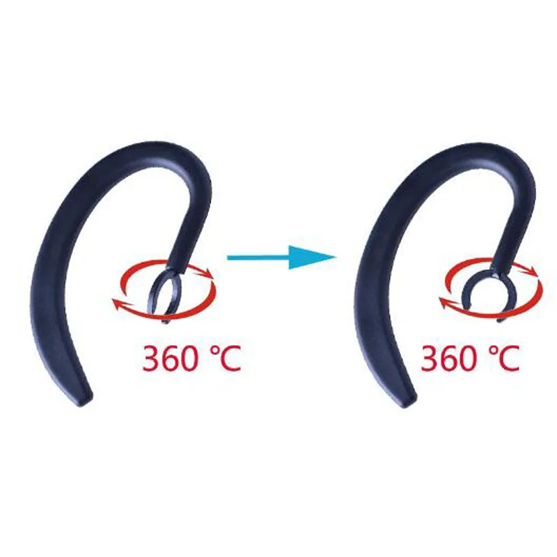 360 Degree Rotate Silicone Soft Bluetooth Earphone Earhook Clip Headphone Stand Sport Headset Ear Hook Clamp Holder EarLoop Wing |