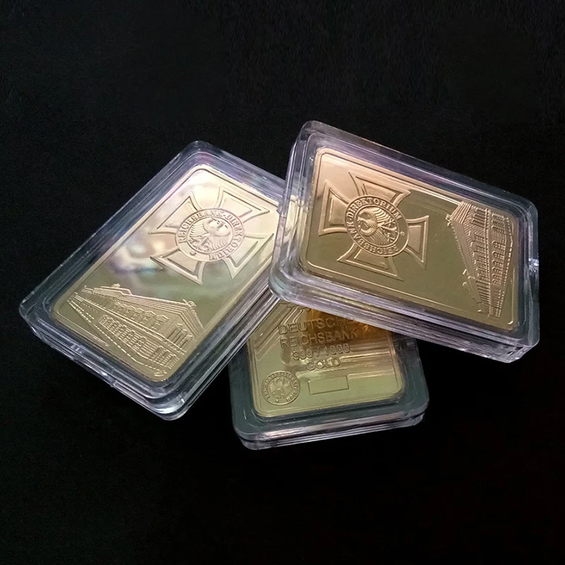 Новинка 2019 квадратная немецкая позолоченная коллекция монет художественные