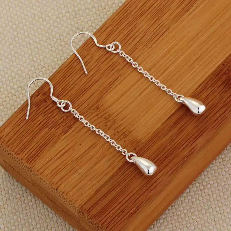 Женские серьги с подвесками длинные из серебра 925 пробы AE173|earrings copper|earring hoopearrings