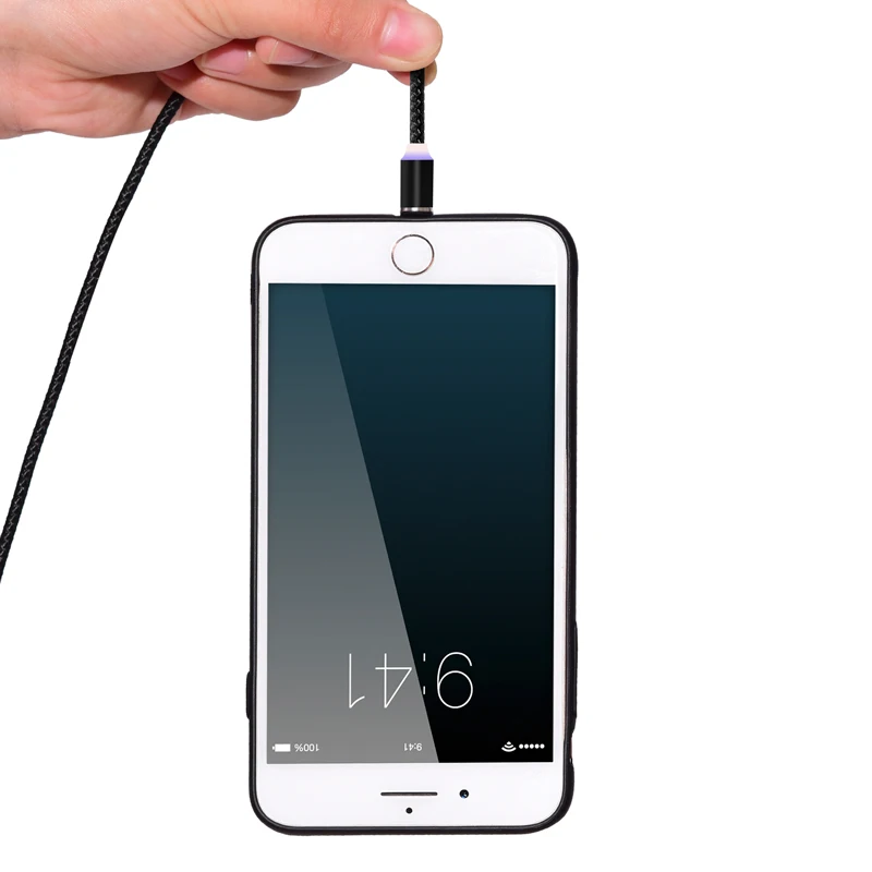 Зарядное устройство, магнитный светодиодный провод, шнур для iPhone, Micro usb type C, для samsung Galaxy A30, A50, A70, huawei, Android, 3 в 1, быстрая зарядка