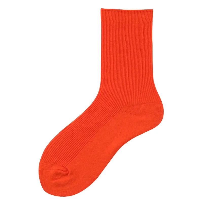 Bright red CHAOZHU/Новинка года; 21 цвет; сезон весна-осень; универсальные модные короткие свободные носки разных цветов; японские базовые хлопковые носки - Цвет: Bright red