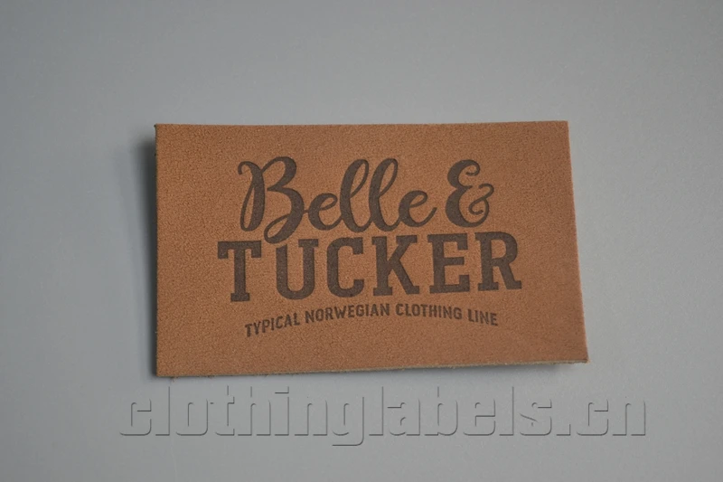 

Real leather luxurious clothing label/Genuine brown leather patch for jeans