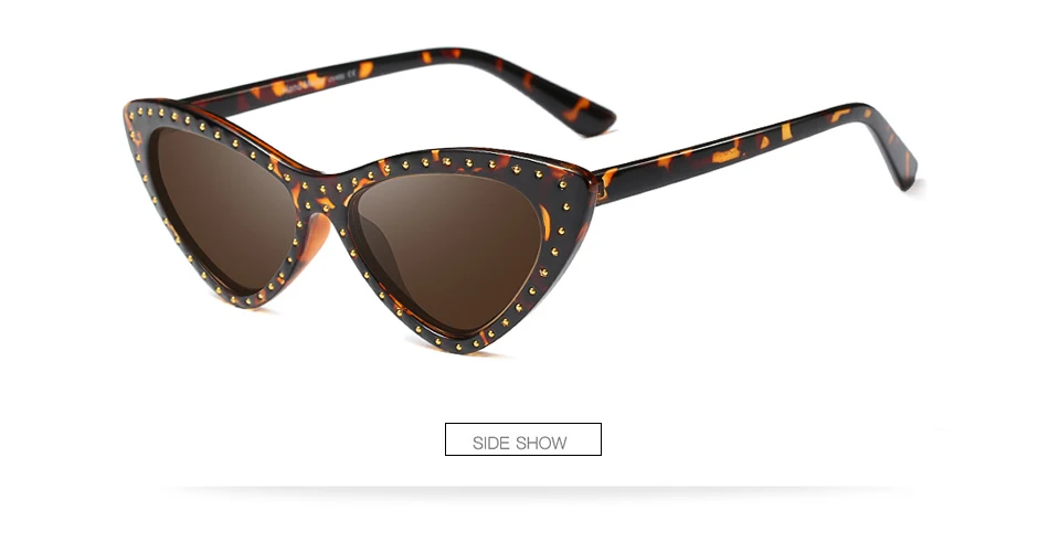 Winla модный дизайн Для женщин Gafas Солнцезащитные очки «кошачий глаз» с заклепками принт женские солнцезащитные очки классические очки винтажные солнцезащитные очки UV400 WL1187