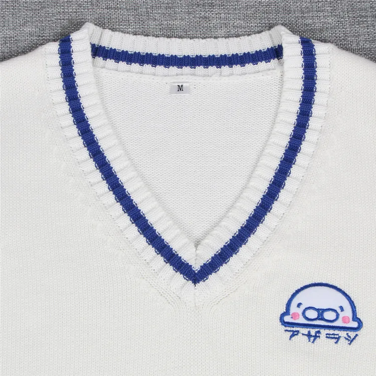 Милая форма вязаный жилет белая японская Студенческая для кампуса женский